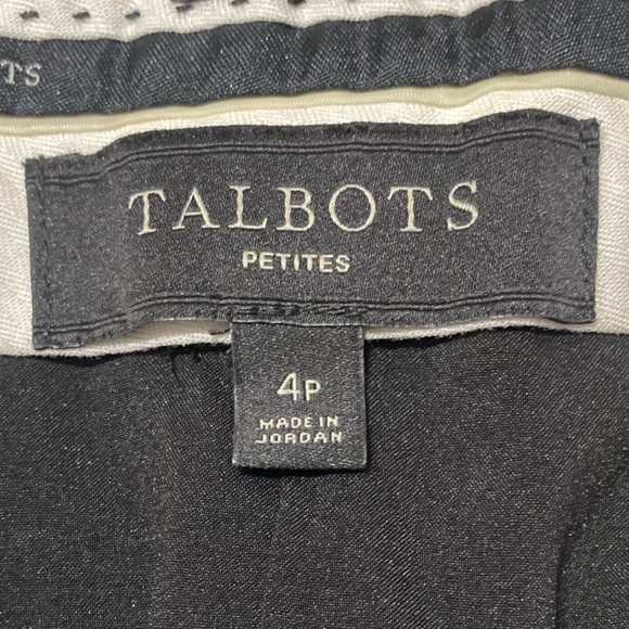 Talbots Italian Flannel Windsor Pants Pockets Button Zip Closure Belt Loop Sz 4P - Picture 7 of 11